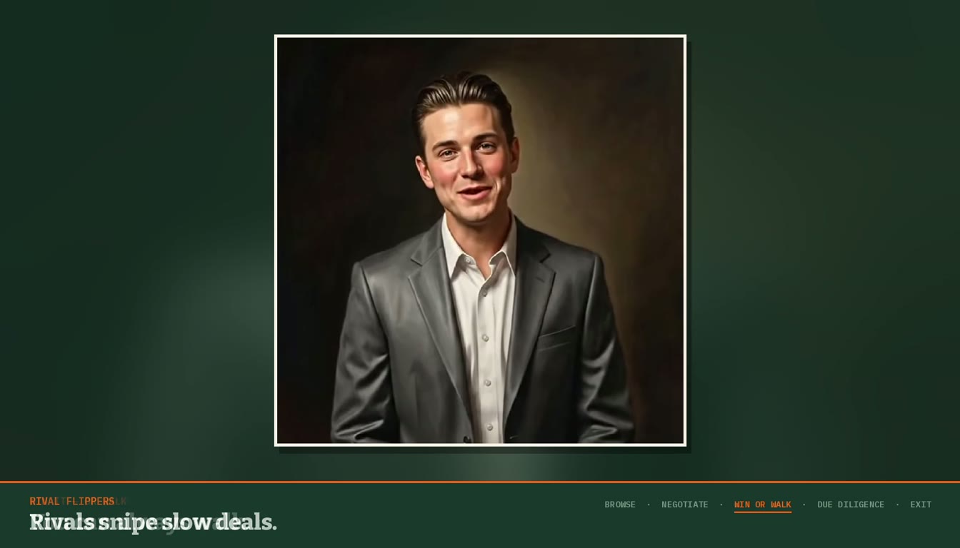 Negotiation screen with character portrait